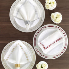 Load image into Gallery viewer, Pearls White/Gold Napkin, Set of 4
