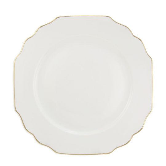 Georgian Gold Dinner Plate, Ultra-White