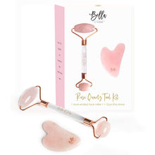 Load image into Gallery viewer, Rose Quartz Face Roller &amp; Gua Sha Stone Set
