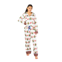 Load image into Gallery viewer, Royal Tartan Forest Luxe Sateen Full Pajama Set
