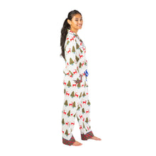 Load image into Gallery viewer, Royal Tartan Forest Luxe Sateen Full Pajama Set
