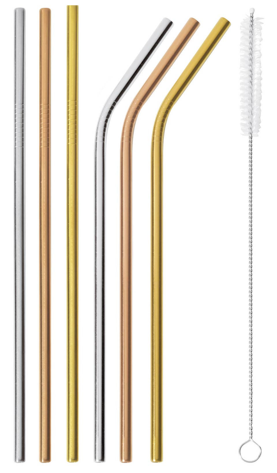 Straw Set with Brush, 6 pc