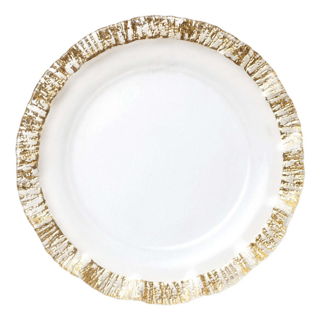 Rufolo Glass Gold Service Plate