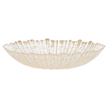 Load image into Gallery viewer, Rufolo Glass Gold Large Serving Bowl
