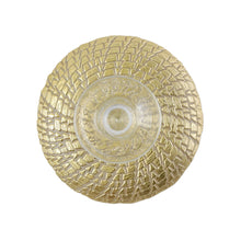 Load image into Gallery viewer, Rufolo Glass Gold Crocodile Small Cake Stand
