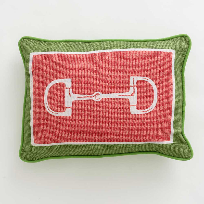 Coral Snaffle Lumbar Pillow