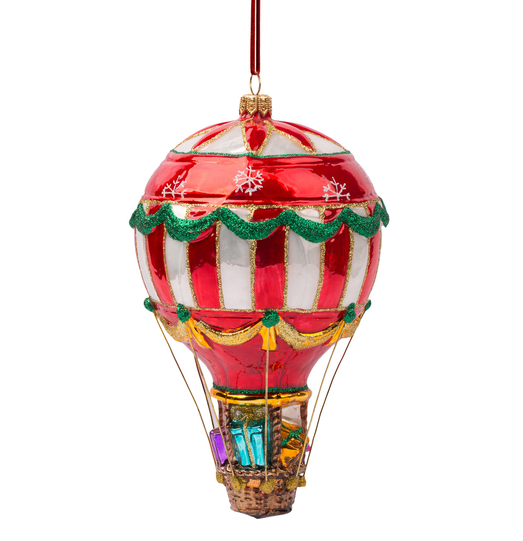 Hot-Air Balloon with Presents Ornament