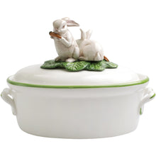 Load image into Gallery viewer, Spring Vegetables Tureen with Bunnies
