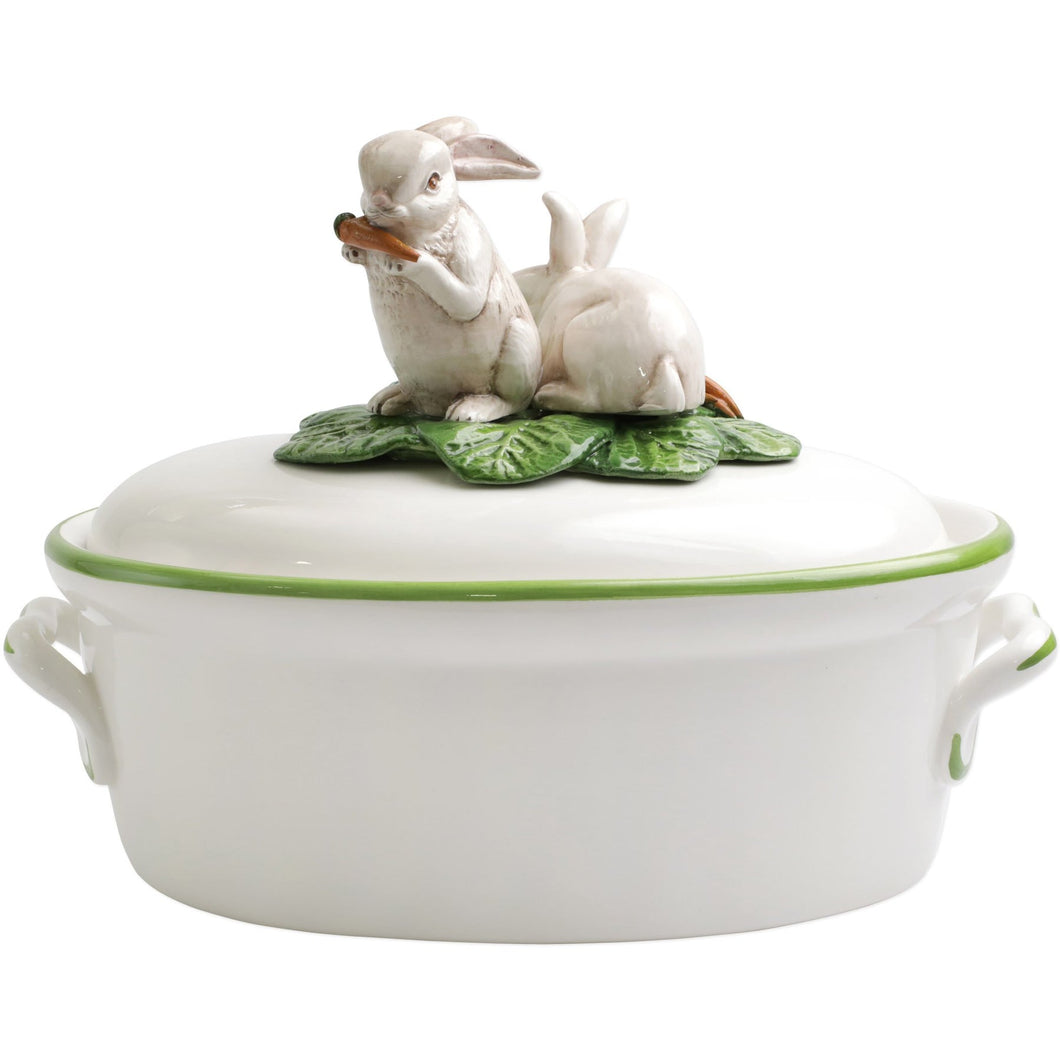 Spring Vegetables Tureen with Bunnies
