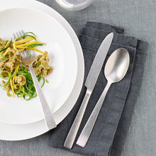Load image into Gallery viewer, Flat Vintage Finish Flatware 5 pc Place Setting, 18/10 Stainless Steel

