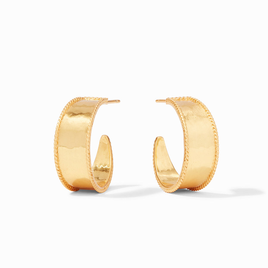 Savoy Gold Hoop Earrings, S