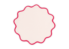 Load image into Gallery viewer, Scallop Edge Azalea/Pink Circle Placemat, Set of 4
