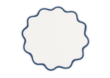 Load image into Gallery viewer, Scallop Edge Sapphire Circle Placemat, Set of 4
