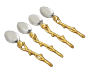 Gold Vine Spoons, Set of 4