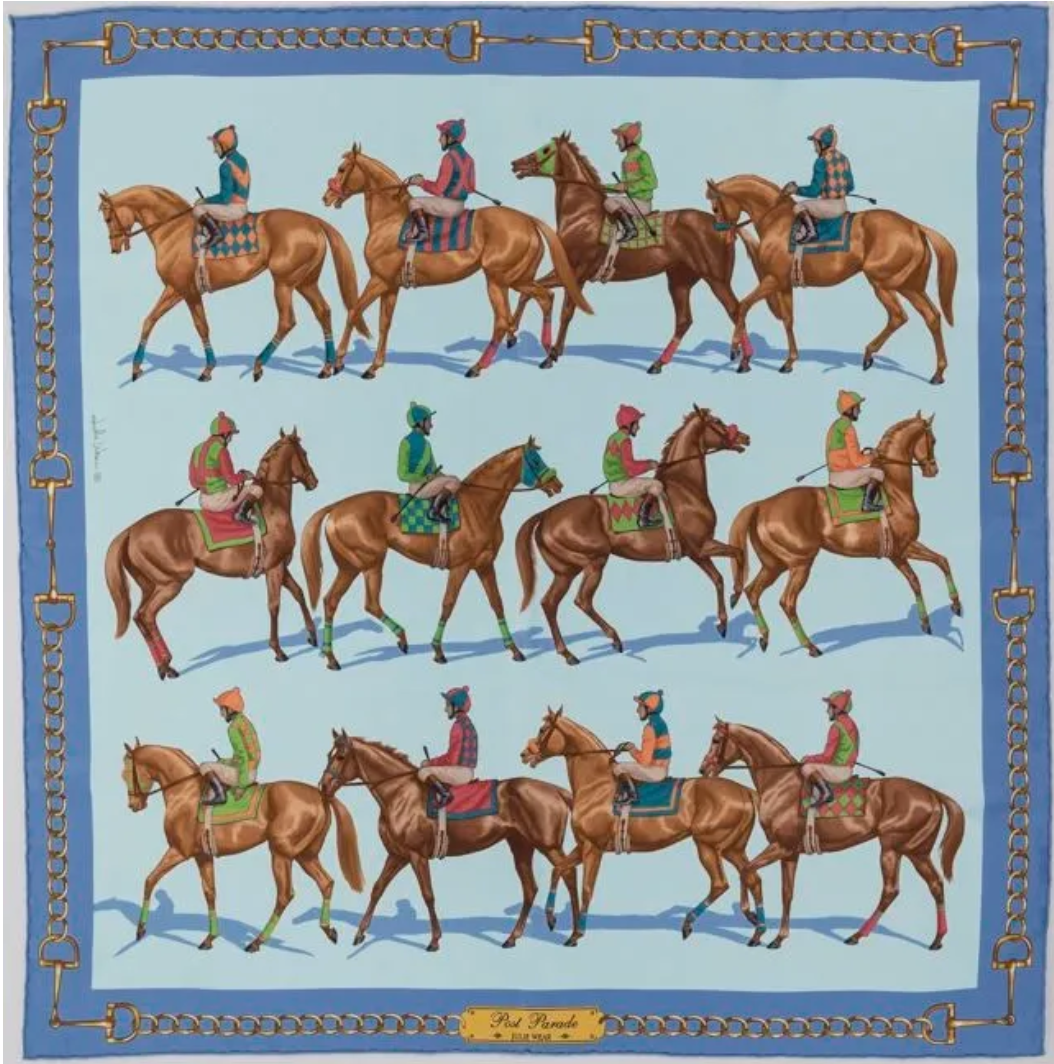 Post Parade Scarf, Light Blue