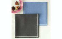 Load image into Gallery viewer, Satin Stitch Sky Blue Napkin, Set of 4
