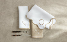 Load image into Gallery viewer, Scallop Edge Napkin-Set of 4, Sapphire
