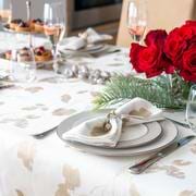Load image into Gallery viewer, Sedona White &amp; Gold Tablecloth, 70&quot; x 90&quot;
