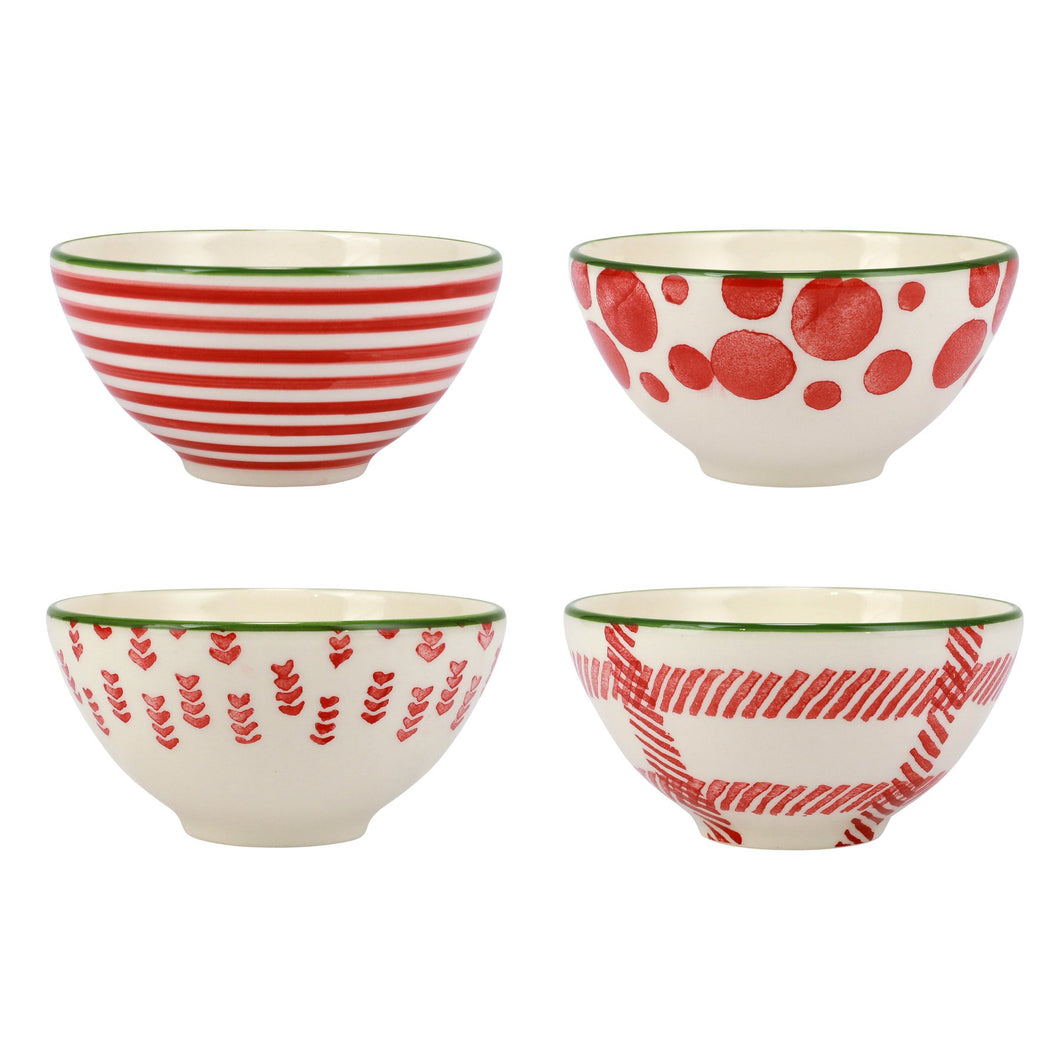 Mistletoe Assorted Dipping Bowls, Set of 4