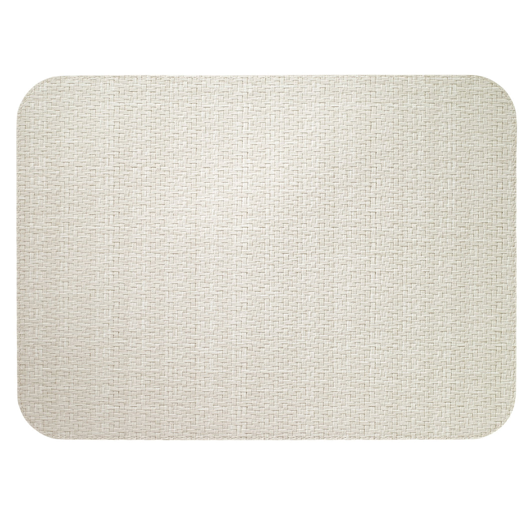 Wicker Cream Oblong Placemat, Set of 4