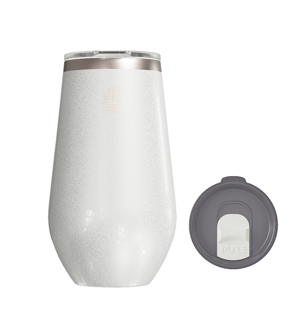 Halfsies 16oz Antimicrobial Stemless Wine Tumbler, Diaphanous
