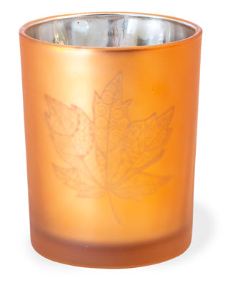 Copper Leaf Tea Light Holder, Lg