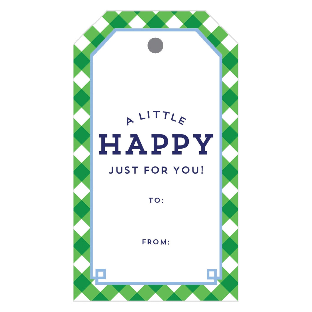 Green Gingham Gift Tags