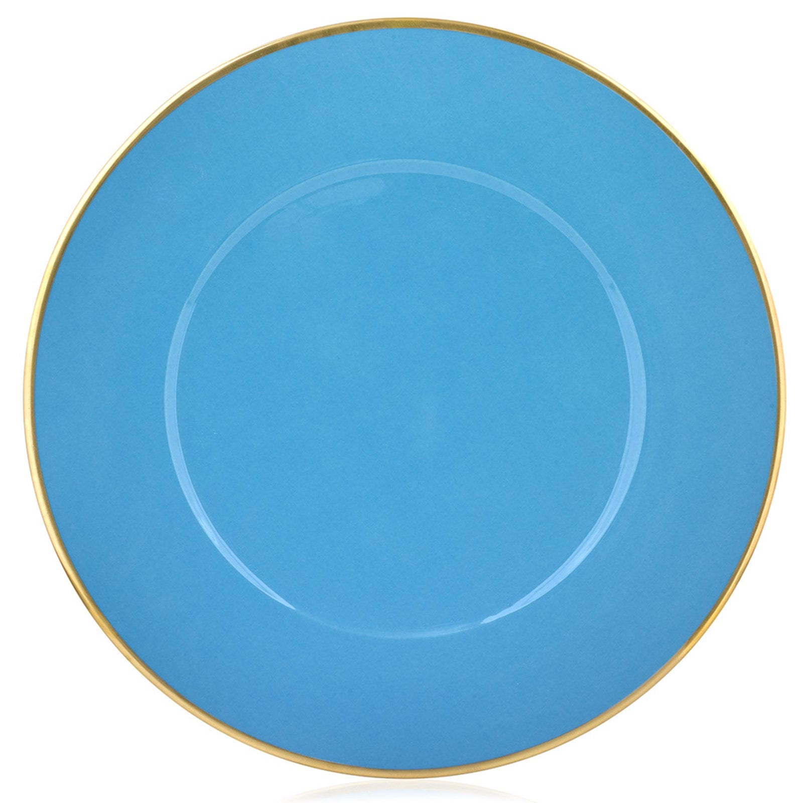 Brushed Gold Charger, Blue