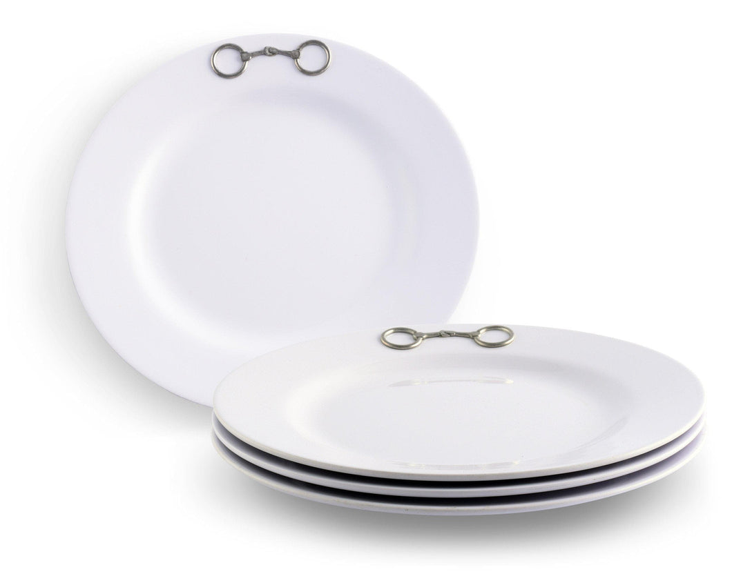 Equestrian Bit Melamine Lunch Plates, Set of 4