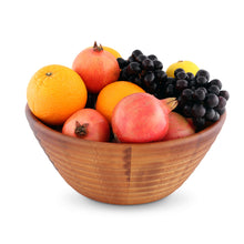Load image into Gallery viewer, Bee Hive Style Wooden Acacia Salad Bowl

