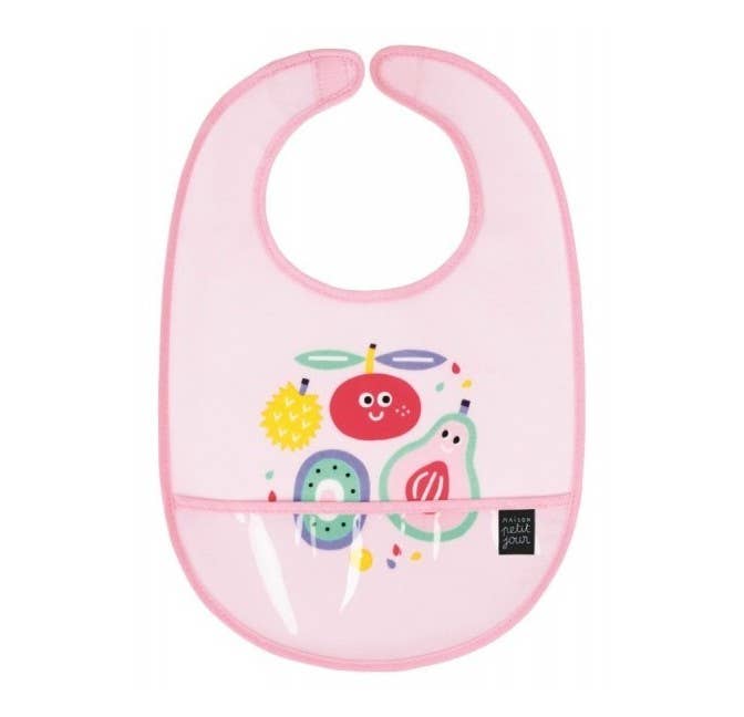 Pink Tutti Frutti Coated Cotton Bib
