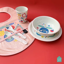 Load image into Gallery viewer, Pink Tutti Frutti Coated Cotton Bib
