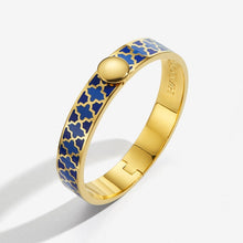 Load image into Gallery viewer, Agama Deep Cobalt, Bluebell &amp; Gold Bangle
