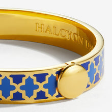 Load image into Gallery viewer, Agama Deep Cobalt, Bluebell &amp; Gold Bangle
