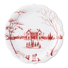 Load image into Gallery viewer, Country Estate Winter Frolic Ruby &quot;Mr. &amp; Mrs. Claus&quot; Party Plates , Set of 4

