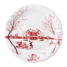 Load image into Gallery viewer, Country Estate Winter Frolic Ruby &quot;Mr. &amp; Mrs. Claus&quot; Party Plates , Set of 4

