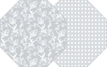 Load image into Gallery viewer, Octagonal Two Sided Chinois &amp; Cane Placemat
