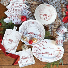 Load image into Gallery viewer, Country Estate Winter Frolic Ruby Hostess Tray, Main House
