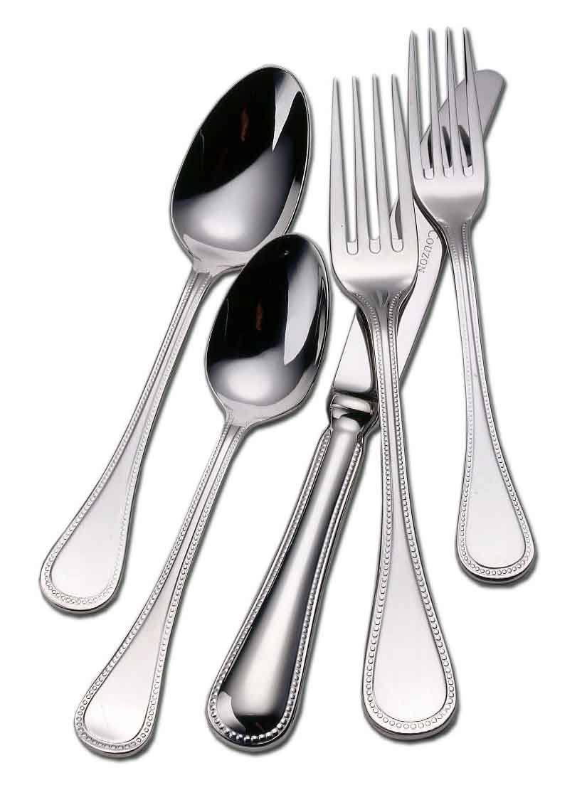 Le Perle Flatware 5 pc Place Setting, 18/10 Stainless Steel