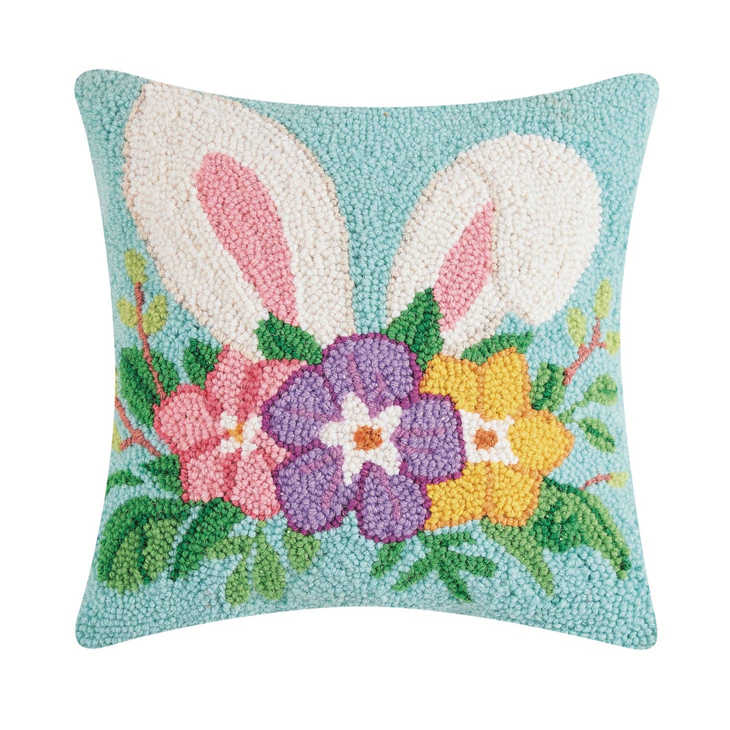 Bunny Ear Flowers Hook Pillow