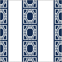 Load image into Gallery viewer, Navy Blue Garden Gate Stripe Gift Wrap Sheets
