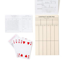 Load image into Gallery viewer, Plaid Bridge Gift Set , Jumbo - 2 Playing Card Decks &amp; 2 Score Pads
