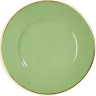 Brushed Gold Charger, Mint Green
