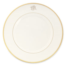 Load image into Gallery viewer, Signature Monogram Gold Dinner Plate, Ultra-White
