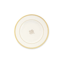 Load image into Gallery viewer, Signature Monogram Gold Bread &amp; Butter Plate, Ultra-White
