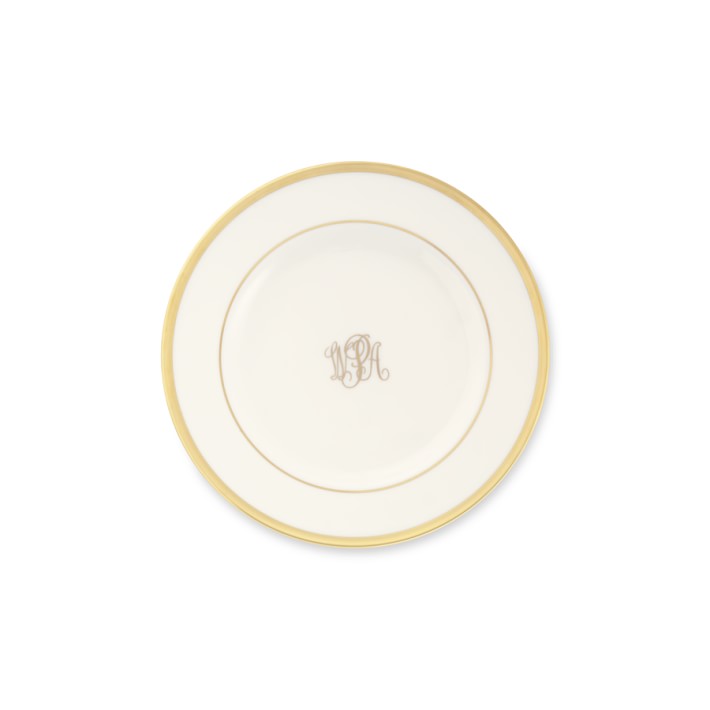 Signature Monogram Gold Bread & Butter Plate, Ultra-White