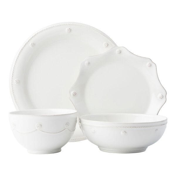 Berry & Thread Whitewash 4pc Place Setting (JDR/W, JDSS/W, JCB/W, JA64/W)