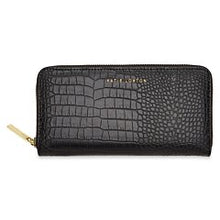 Load image into Gallery viewer, Faux Croc Wallet, Black
