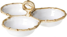 Load image into Gallery viewer, Classic Bamboo Natural Cocktail Triple Server
