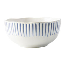 Load image into Gallery viewer, Sitio Stripe Indigo Cereal/Ice Cream Bowl
